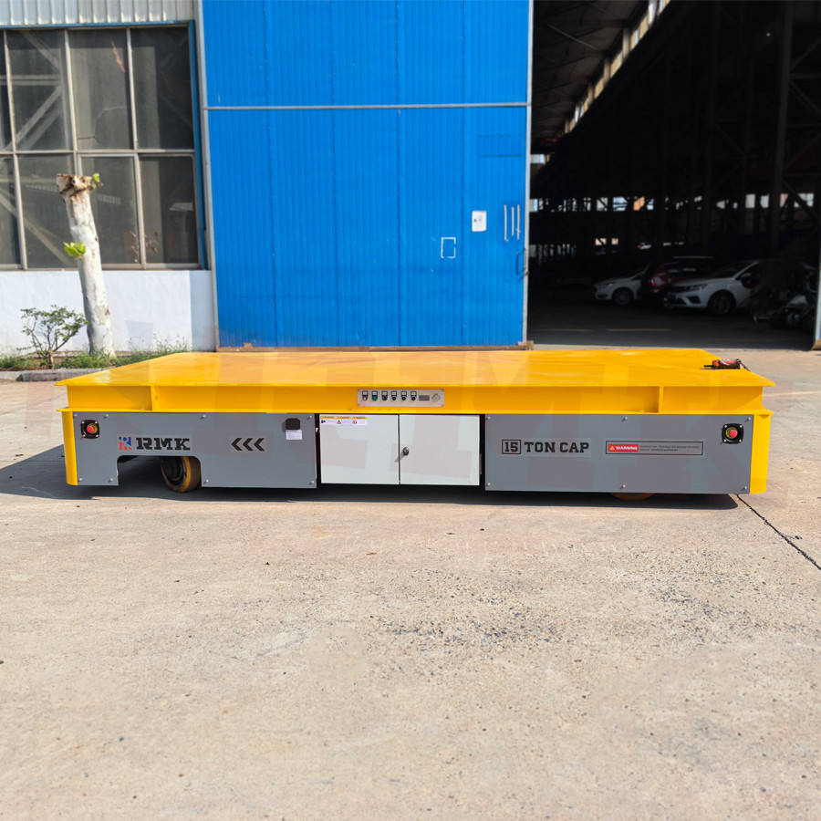 Heavy Duty 15 Tons Steel Plate Battery Powered Remote Controlled Transfer Cart