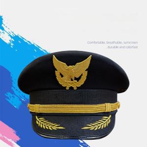 Quality Coustomized Cotton Blended Wide-brimmed Naval Aviation Pilot Hat wholesale