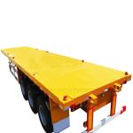 45ft 3 Axles Shipping Container Flat Bed Semi Trailer for Dual Container