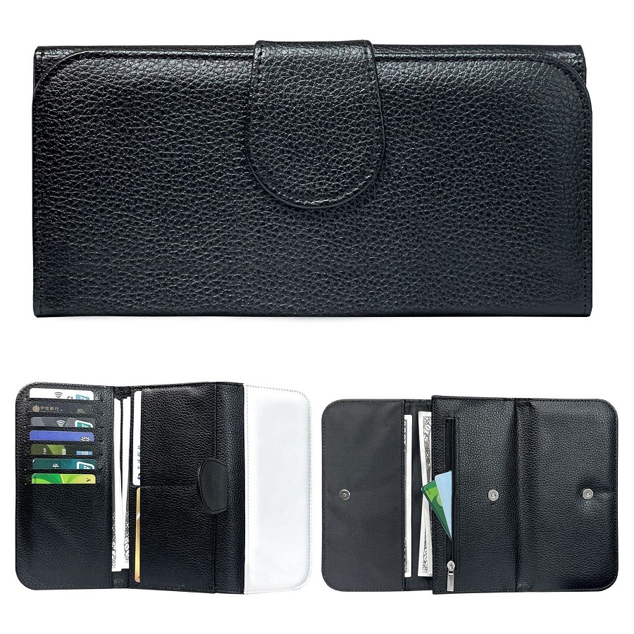 Three Fold Large Size Sublimation Continental Wallet With Multiple Card Slots Clutch For Man And Lady