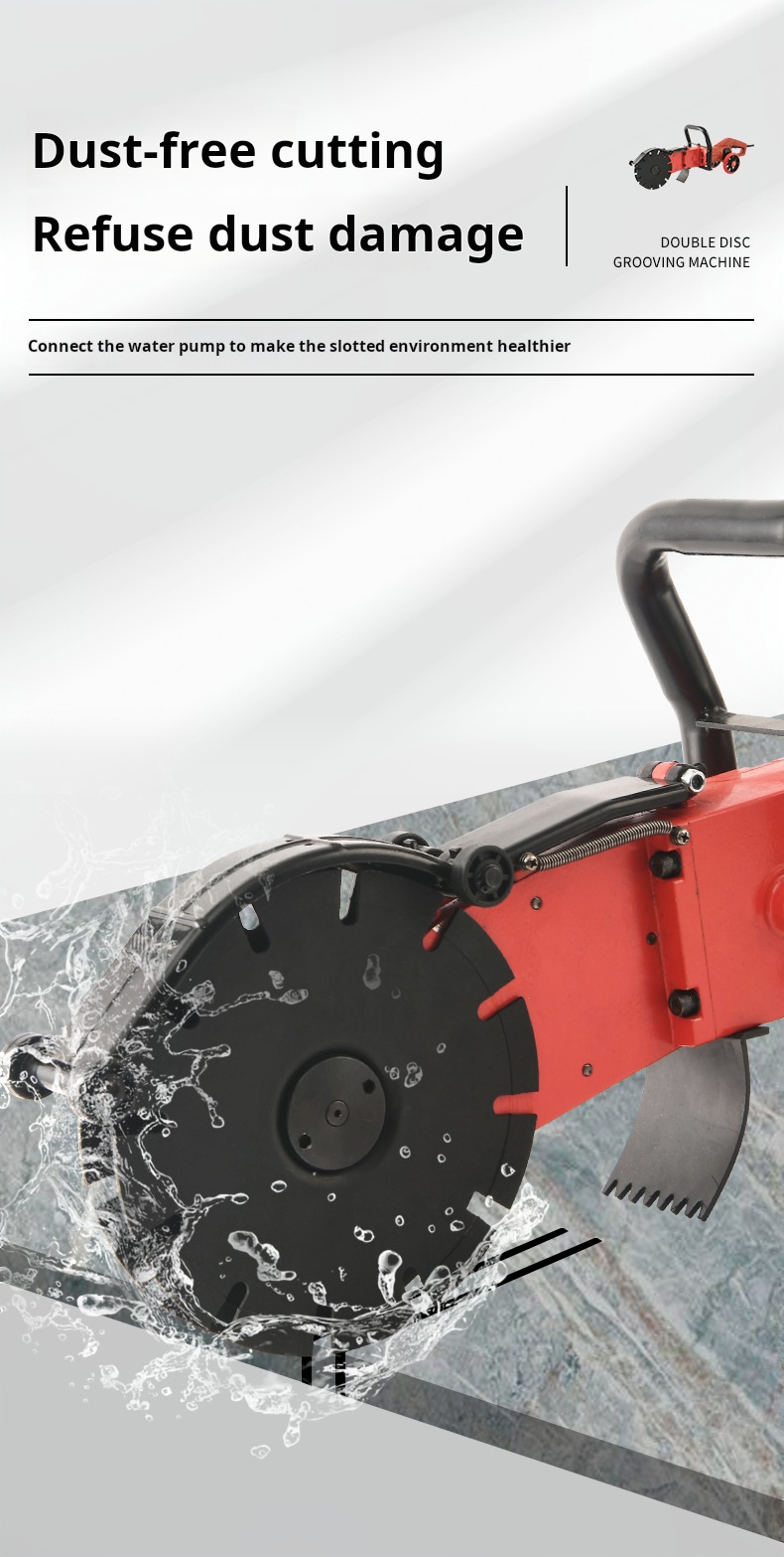 360° Wall Cutter Tools Cutting Depth 58mm Dust-Free Wall Groove Cutter
