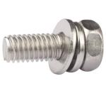 Stainless Steel Cross Head Screw With Washer Zinc Plate Surface DIN6900
