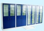 Glass door Biology Lab Furniture , Medical Storage Cabinet Epoxy Resin Coating