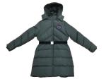 Black Green Extra Long Padded Coat With Hood Womens Waterproof