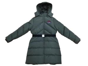 Quality Black Green Extra Long Padded Coat With Hood Womens Waterproof wholesale