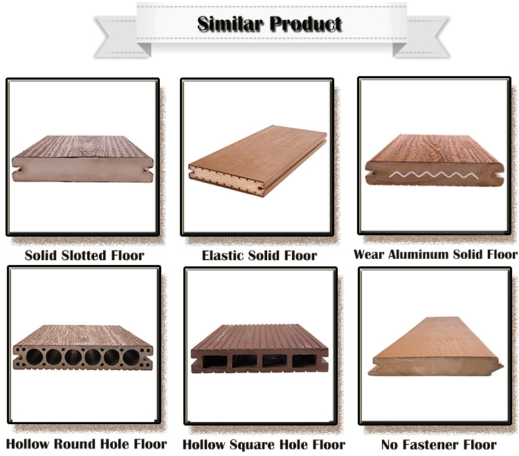 Co-extrusion Wood Plastic Composite Outdoor Decking Floor Plank with Grinding Technology