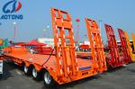 Max Payload 45 100 Tons 3 Axles Low Bed Semi Trailer for Excavator in South