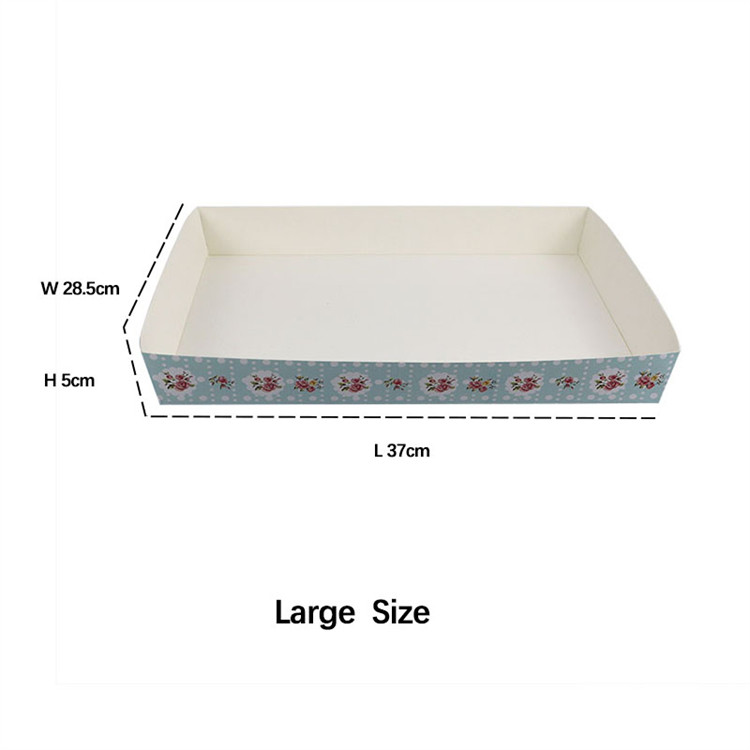 Oven Safe Long Rectangle Paper Cake Baking Pans High Temperature Resistant