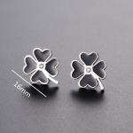 Custom fashion four leaf clover jewelry earrings stainless steel metal lucky you