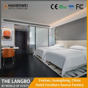Quality Modern Ash Wood Frame Double Bedroom Set Furniture For 5 Star Resort Hotel In Foshan wholesale