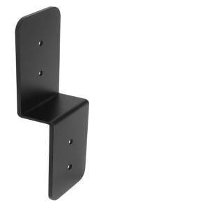 Quality Durable Black Steel Z Brackets for Wood Beams Heavy Duty Dual Angle Fixed Brackets wholesale