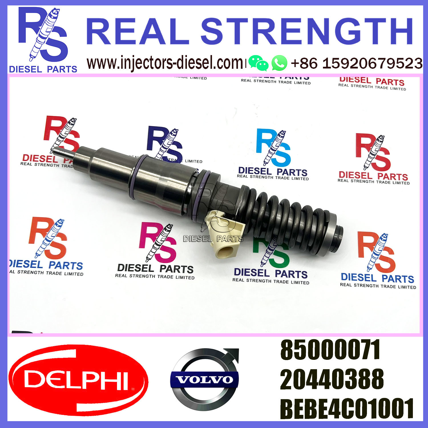 V-O-L-V 2pin injector20440388 85000071 Diesel pump Injector DELPHI BEBE4C01001 E1 for V-O-L-V D12 BUS