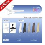 42 Inches Small Fancy LED Ceiling Fan Light in White Color from 1stshine with 2-