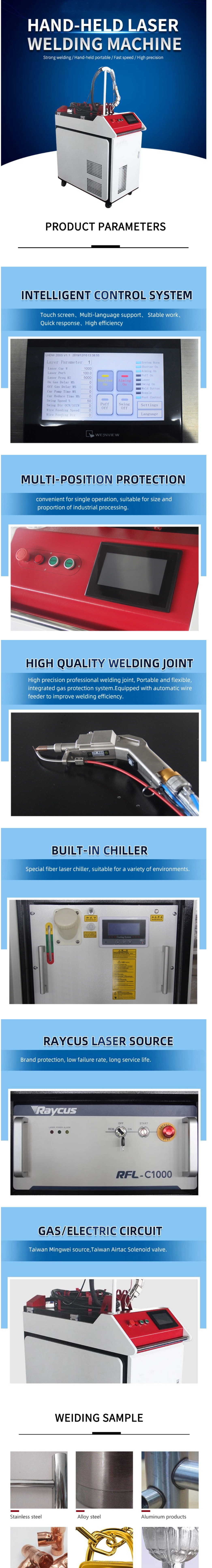 Handheld cnc fiber laser welding machine 1000W stainless steel