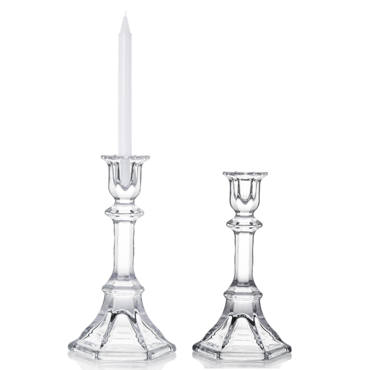 Clear Classic Crystal Glass Candelabra Candlestick Holder