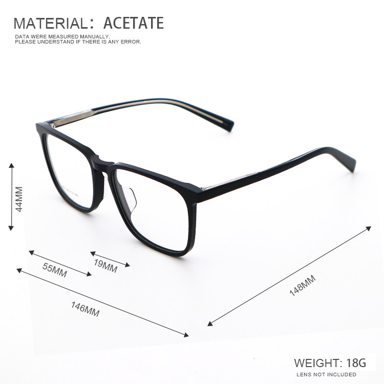 Vintage Design Polygons Acetate Optical Frames For Unisex MR 803