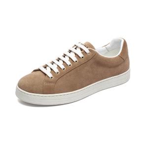 Quality Genuine Anti Skid Euro 42size Leather Suede Sneakers Beige Cow Suede wholesale