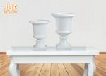 Classic Glossy White Fiberglass Urn Planters Wedding Centerpiece Table Vases