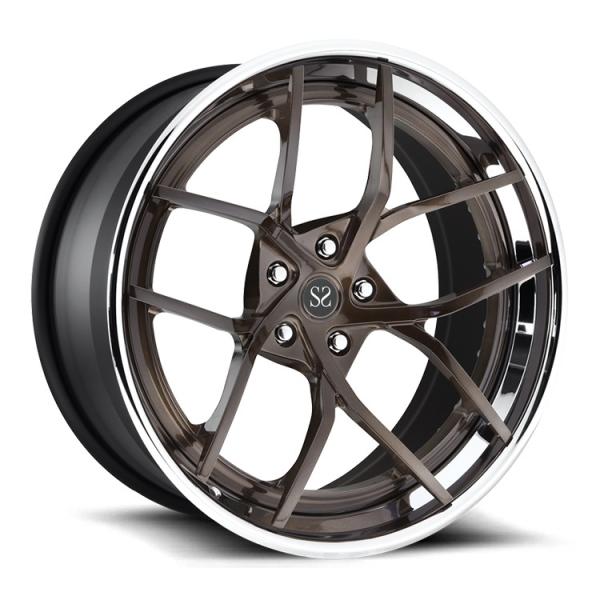 2-piece 19" Forged Rims For Ford Mustang 5x114.3 Yellow Alloy Rims 19" Alloy