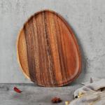 Solid Wood Plate Utensils Eco-Friendly Serving Trays for Superior Dining