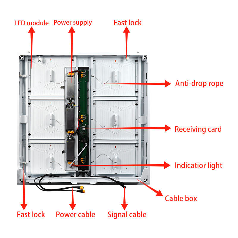 P8 Outdoor Fixed LED Display Aluminum Cabinet 25kg Front And Back Maintenance