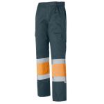 Multi Pocket High Visibility Polycotton Trousers 200gsm Reflective Work Pants