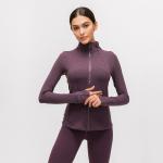 210gsm Digital Printing Gym Running Yoga Womens Sports Jacket With Thumb Holes