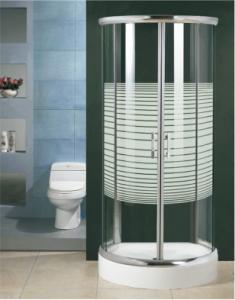 Quality Round Horizontal ABS Tray Acid Glass Shower Cubicles For 2 Persons wholesale