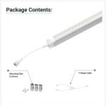 6ft LED Refrigerator Light Fixture, 30W, 5000K, 3900LM, 100V-277V, for Display