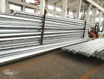 Customized Height metal power pole 69kv , Tubular Steel Poles High strength low