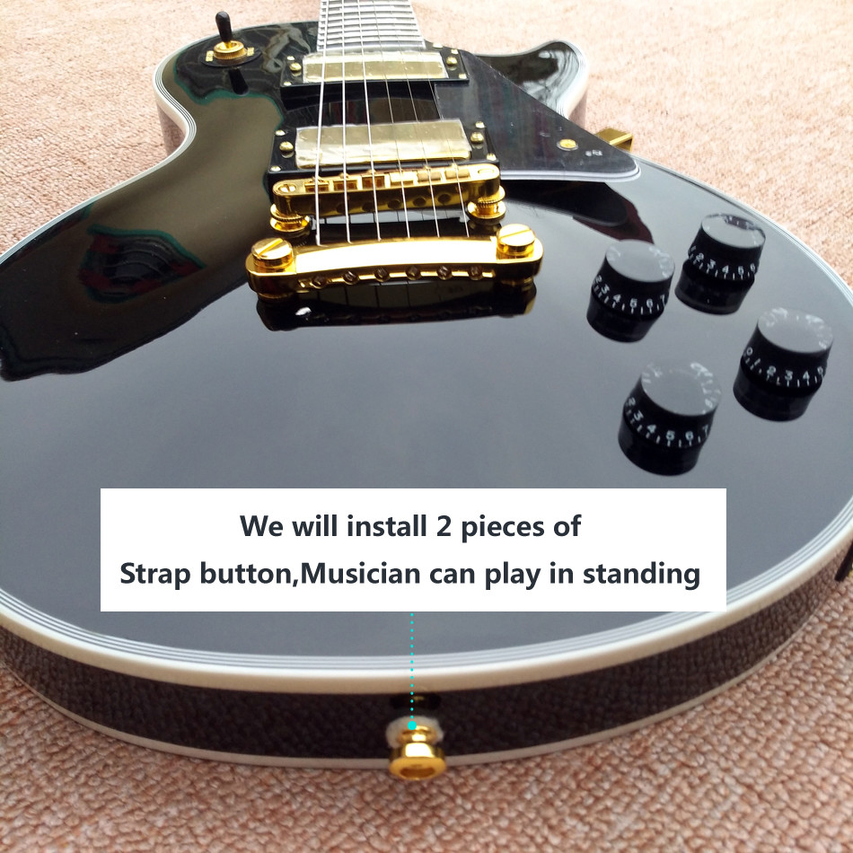 Custom LP electric guitar with ebony fretboard with mahogany body and neck