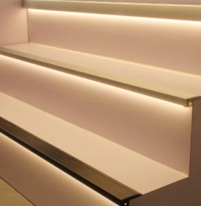 Quality Stair Led Aluminium Extrusion Profiles Staircase Nosing For Cinema Theatre Step Light wholesale