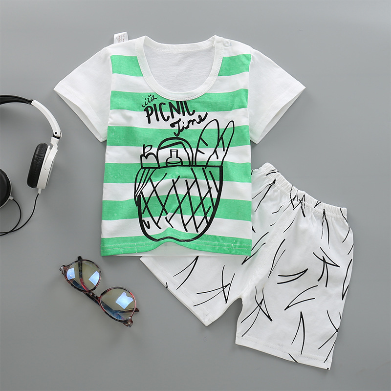 2019 Spring Newborn Baby Boy Outfits / Baby Boy Casual Wear With Pattern