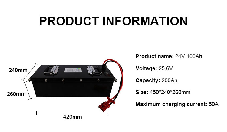 24V Forklift Lithium Ion Battery Pack Lithium Iron Phosphate 100ah Battery
