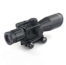 2.5-10X Magnification Black Laser Optic Scope with Red Laser Sight Hunting Essential