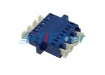 Telecom Blue Color Duplex LC Fiber Optic Adapter Ceramic Sleeve