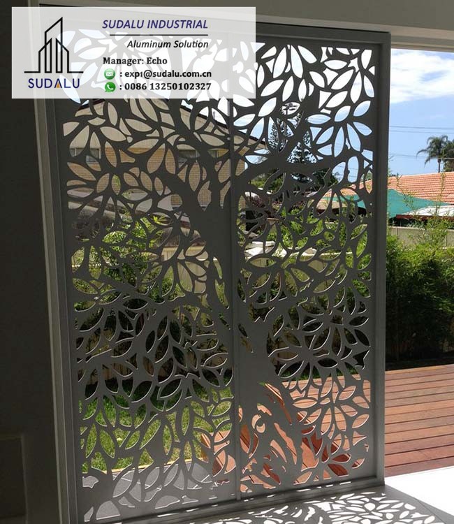 SUDALU Outdoor Laser Cut Decoration Panel Aluminum Shading Screens Perforated Panel from Foshan
