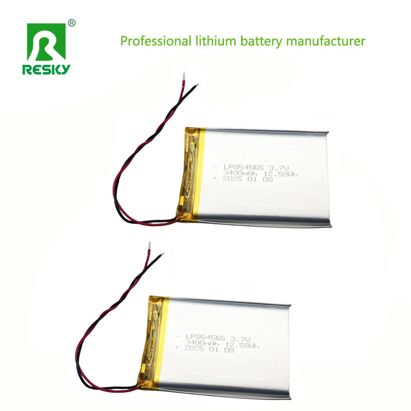 854565 Lithium Polymer Battery Cell 3400mAh 3.7V Pouch Lipo Li-Polymer Batteries