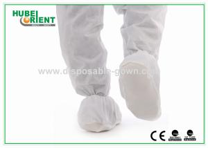 Quality Skid Resistant PP CPE Disposable Shoe Cover With NPVC Sole wholesale