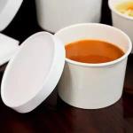 Snack Food Take Away White Printed 32 Oz Disposable Soup Bowl