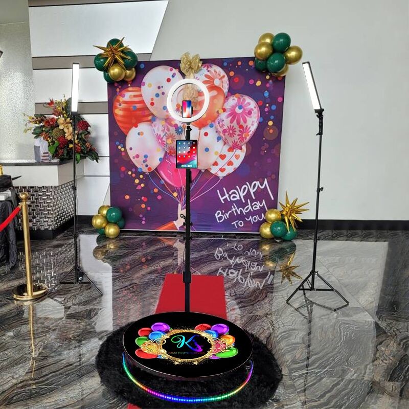 Metal 360 Camera Photo Booth Rotating Machine For Event Parties