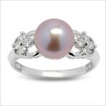 Melinda a Freshwater Cultured Pearl Engagement Ring For Women