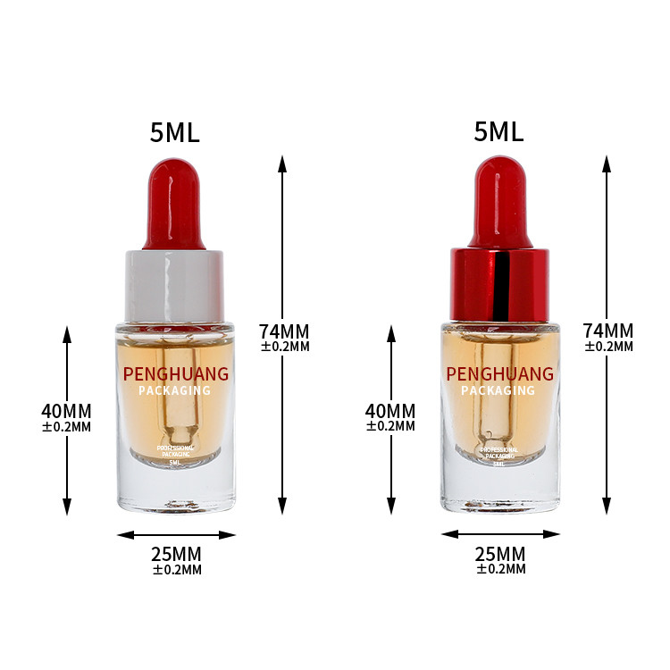 Wholesale 5ml round essential oil bottle dropper cosmetic glass bottle skin care
