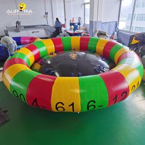 Quality 3m 4m 5m Dia Inflatable Water Towable Boat Toys Rotating Spinning Disco Boat Tube wholesale