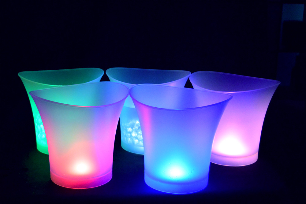 Hot seller plastic led champagne ice bucket