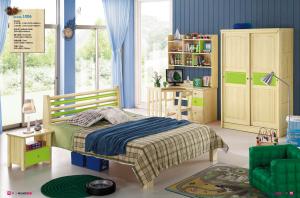Quality kids pine solid wood bed room set furniture,#1006 wholesale