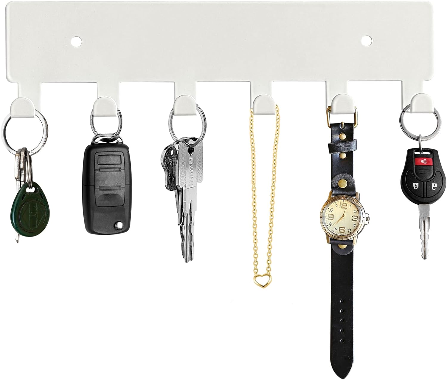 6-Hook Metal Key Holder for Wall Mounting Perfect for Organizing Keys in Hallways