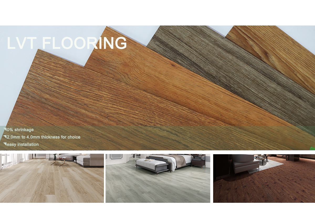 Hotel LVT Click Flooring PVC Waterproof Luxury Vinyl Plank 3mm Thickness