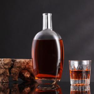 Quality Glass Base Material 200ml 250ml 350ml 750ml Whisky Wine Liquor Bottles for Market wholesale