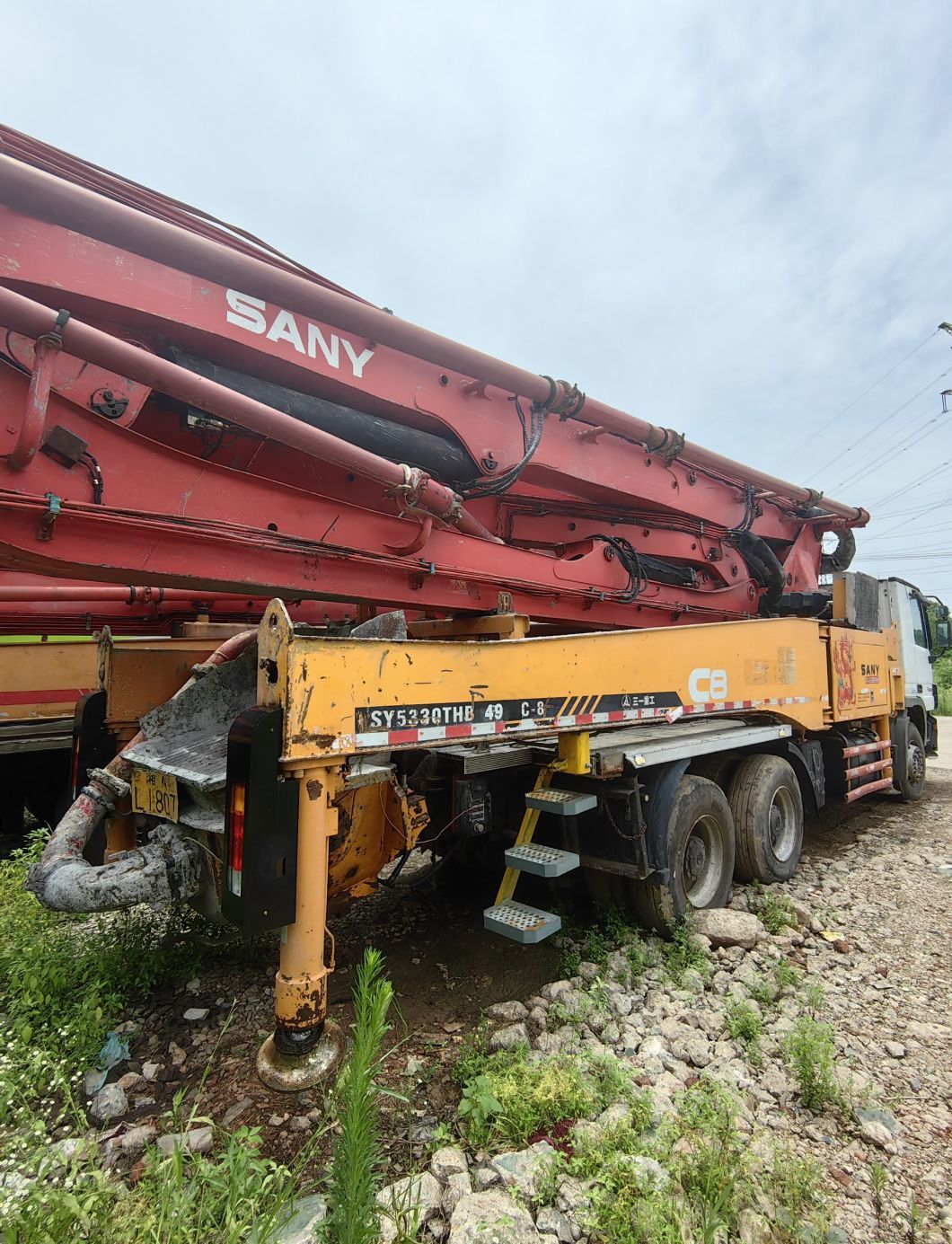 China Top Brand 2013 Sy Good Original Condition High Quality 49m Concrete Pump Beton Pump Concrete Mixer on Mercedes-Benz Chassis